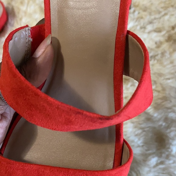Red Ladies Two Strap Sandals - Picture 7 of 7